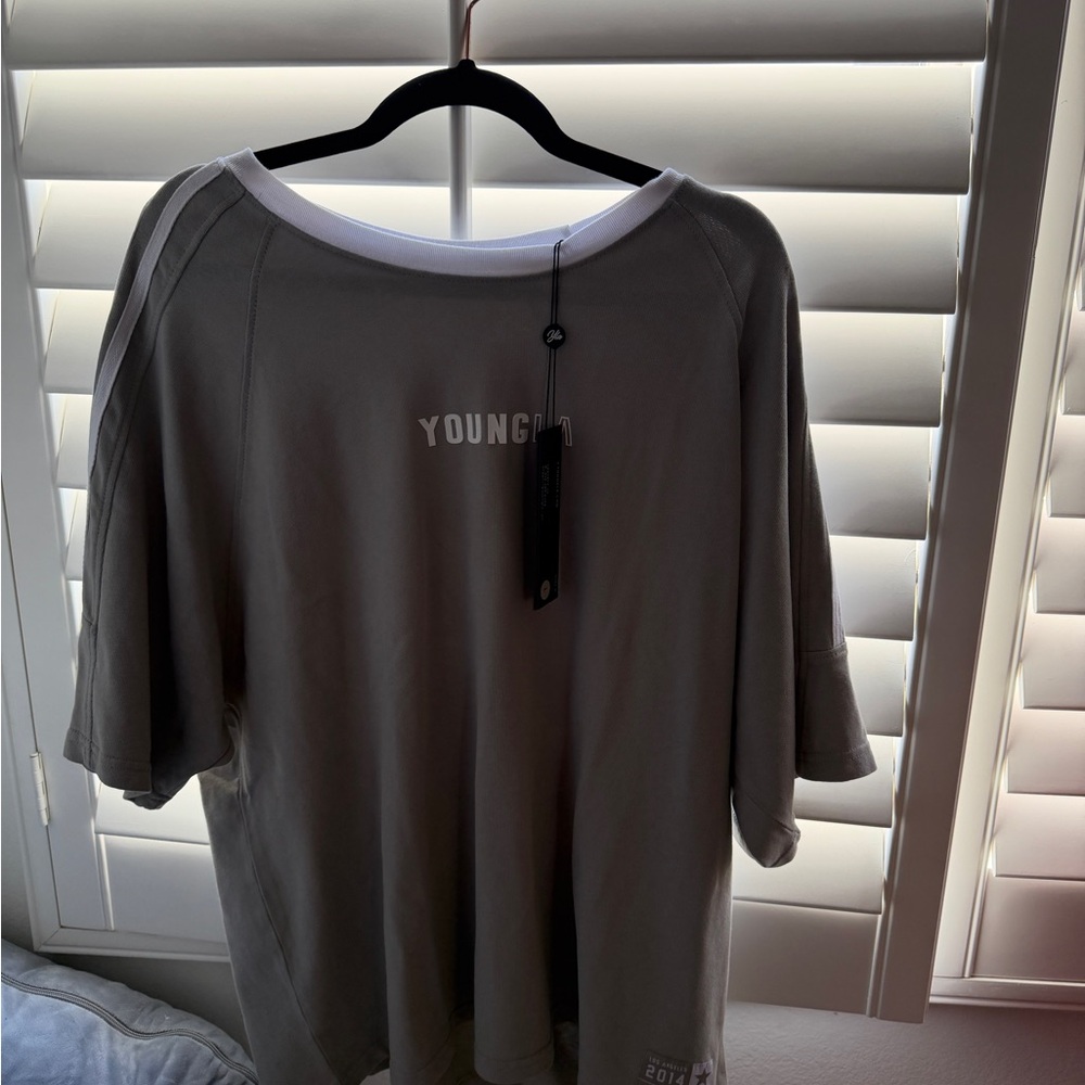 YoungLA Women's Gray Short Sleeve Tee - Picture 1 of 3